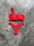 Bikini Top un Hombro Roja