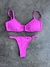 Bikini Mar Top Fucsia Con Unión Metal
