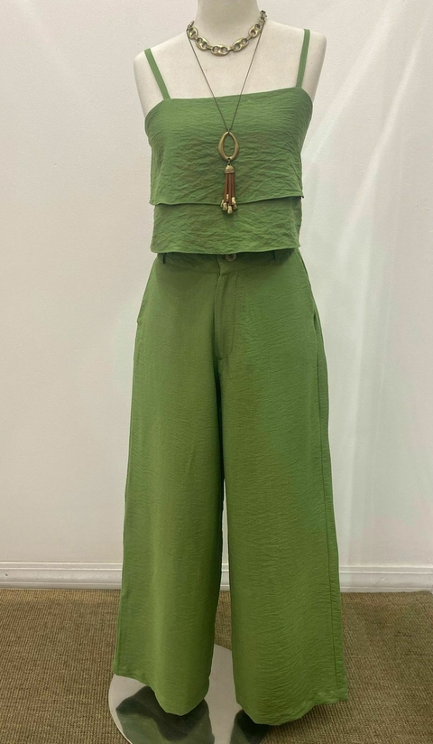 Calça pantalona bolso faca - comprar online