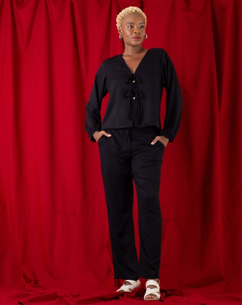 Calça alfaiataria viscose lisa - comprar online