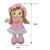 Boneca Pelúcia de Pano e Pelúcia Fofy Toys Rosa Alice - PLUFFIE