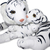 Tigre Branco de Pelúcia com filhote Fofy Toys Pelúcia Realista - loja online