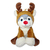 Cachorro de Pelúcia Com Fantasia de Rena Presente de Natal Decoração
