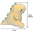 Bicho de Pelúcia Dinossauro Baby Amarelo – Tecido Plush Antialérgico, Seguro e Fofo para Crianças - comprar online