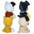 Kit 4 Cachorros de Pelúcia Sentado Fizzy Toys FG9070 - loja online