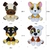 Imagem do Kit 4 Cachorros de Pelúcia Sentado Fizzy Toys FG9070