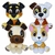 Kit 4 Cachorros de Pelúcia Sentado Fizzy Toys FG9070