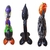 Kit 3 Balões Metalizados Decoração Halloween Ceifador, Bruxa e Espantalho Abóbora - PLUFFIE