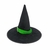 Chapéu de Bruxa Veludo Halloween Perfeito para o Dia das Bruxas Preto/Verde na internet