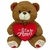 Urso de Pelúcia Chocolate 45cm com Coração Vermelho – Diga Eu Te Amo com Estilo Melito