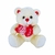 Presente Encantador: Urso de Pelúcia com Corações e Frase Amo Você – 33cm de Puro Carinho