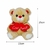 Presente de Pelúcia Com Amor – Urso com Dois Corações Bordados para Momentos Especiais - loja online