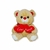 Presente de Pelúcia Com Amor – Urso com Dois Corações Bordados para Momentos Especiais