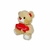 Presente de Pelúcia Com Amor – Urso com Dois Corações Bordados para Momentos Especiais na internet