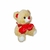 Presente de Pelúcia Com Amor – Urso com Dois Corações Bordados para Momentos Especiais - comprar online