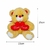Urso de Pelúcia Com Amor 25cm com Dois Corações Vermelhos – Presente para Namorados e Datas Especiais - loja online