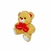 Urso de Pelúcia Com Amor 25cm com Dois Corações Vermelhos – Presente para Namorados e Datas Especiais na internet