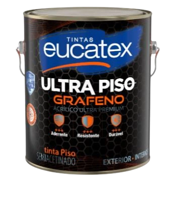 Tinta Acrílica Ultra Premium Piso Grafeno Eucatex Semiacetinado Lata 3,6L