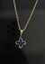 Colar com detalhe de pedraria Azul. - comprar online