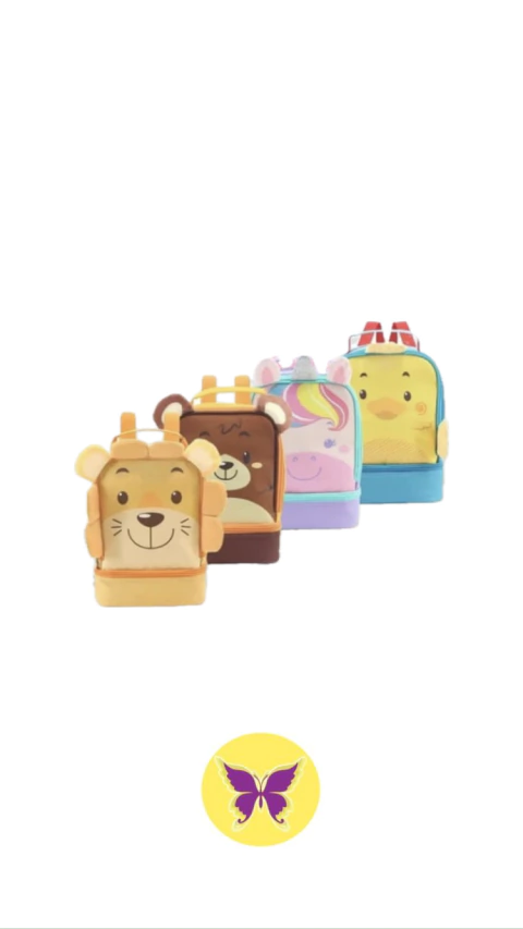 Mochila lunchera animales
