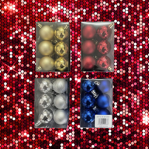Pelotas navideñas x6