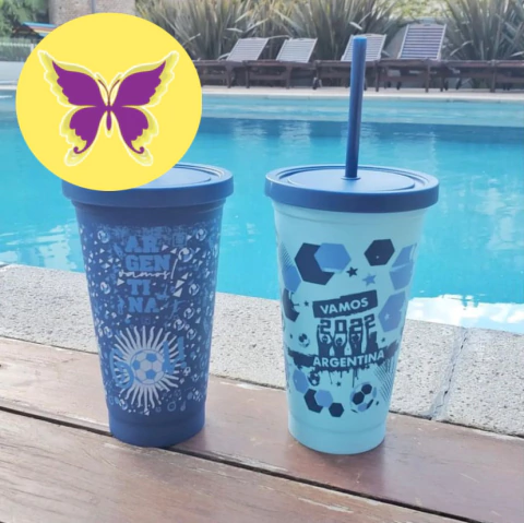 Vaso plástico con sorbete Argentina