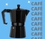 Cafetera italiana negra