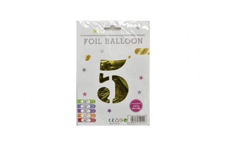 Globo Número N 19 dorado (Todos los números)