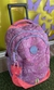 Mochila carrito violeta con flores Trendy