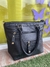 Cartera 4 cierres cuero negro