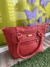 Cartera 3 cierres cuero Bordo