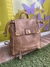 Mini mochila cuero beige