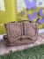 Cartera mini con broche cuero marrón