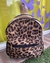 Mochila mini animal print gamuza