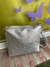 Cartera mini cuero plateado