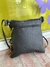 Bolso mini cuero negro 2 cierres