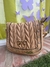 Cartera mini moño beige