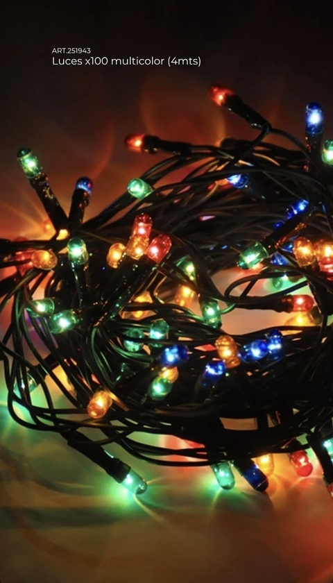 Luces arroz led x100 multicolor