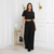 Conjunto Feminino Preto - Calça Pantalona e Blusa Elegante