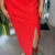 Vestido Midi Vermelho com Recortes - LAIN