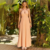 Vestido Longo Detalhe no Decote nas cores Off White e Amarelo Manteiga