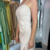 Vestido Midi Drapeado Bege - loja online
