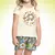 Conjunto blusa em meia malha e short em moletinho leve na internet