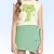 Conjunto blusa em meia malha e short-saia em moletinho - COLORINDO