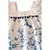 Vestido Infantil Nini&Bambini Em Tritoline Floral E Passáros Branco E Azul - Branco - 1 - COLORINDO