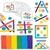 Crianças Arco-Íris Vara Quebra-Cabeça Montessori Brinquedos Sensorial Cor Pensando Jogos De Correspondência Lógica Cedo - comprar online