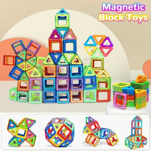 Blocos De Montar Magnéticos Brinquedo Educativo