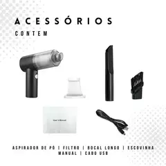 Aspirador De Mão Portátil Recarregável Usb Para Carro E Casa - PARA TUDO - COMPRAS CRIATIVAS
