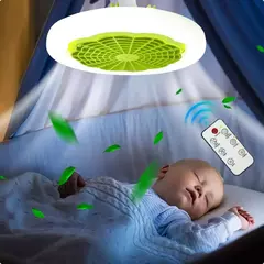 Ventilador Silencioso De Teto Lâmpada Luminária Led Rgb Bran - comprar online