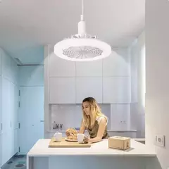 Ventilador Silencioso De Teto Lâmpada Luminária Led Rgb Bran na internet
